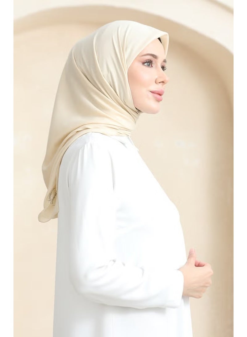Sefa Merve وشاح سادة Prs-Ssbwl-12 كريمي داكن - Image 3